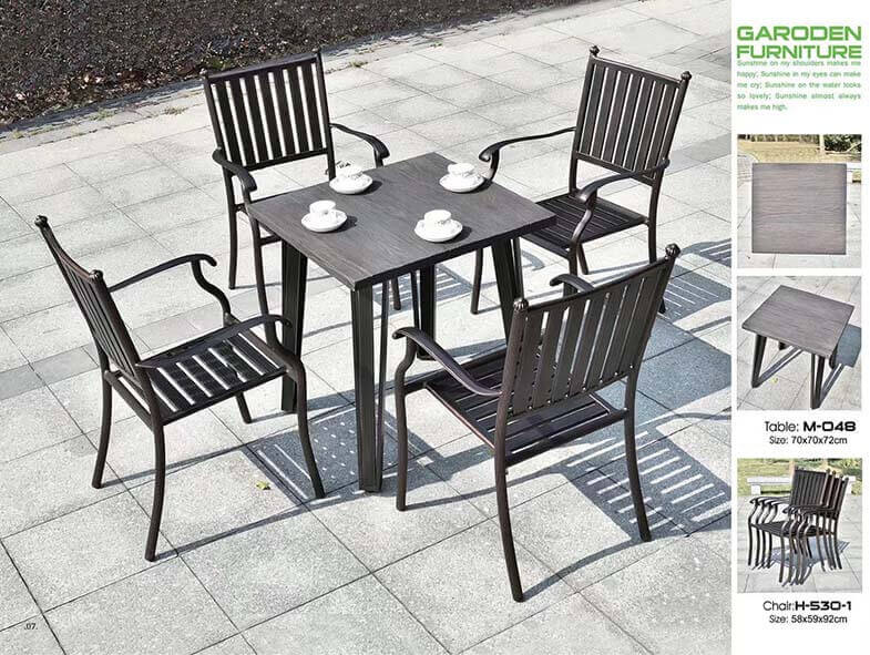 bộ bàn ghế sân vườn hợp kim đơn giản cao cấp ZX M048H5301